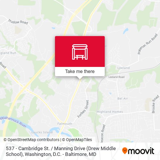 Mapa de 537 - Cambridge St. / Manning Drive (Drew Middle School)