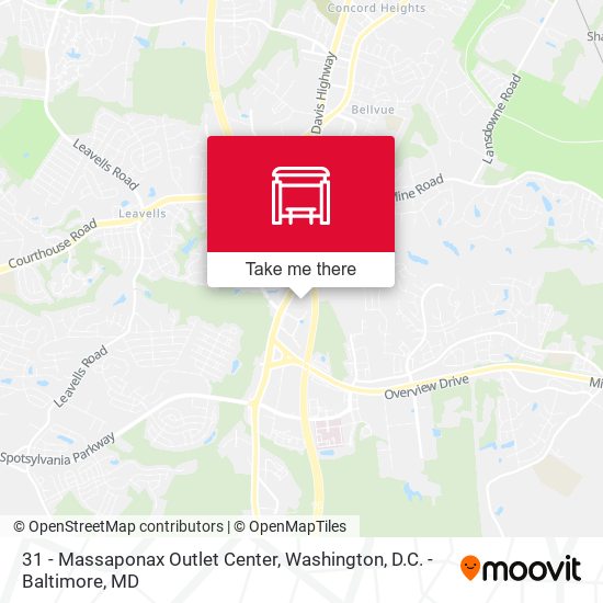 Mapa de 31 - Massaponax Outlet Center