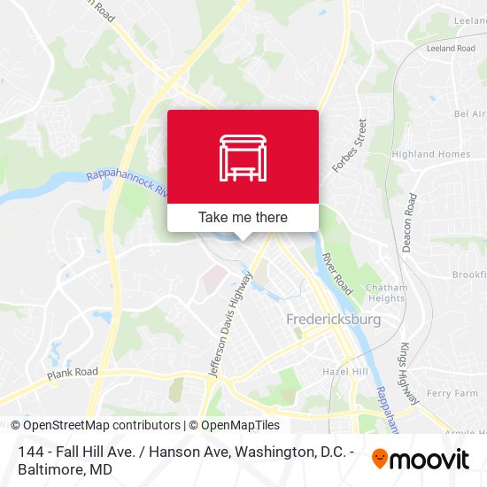 144 - Fall Hill Ave. / Hanson Ave map