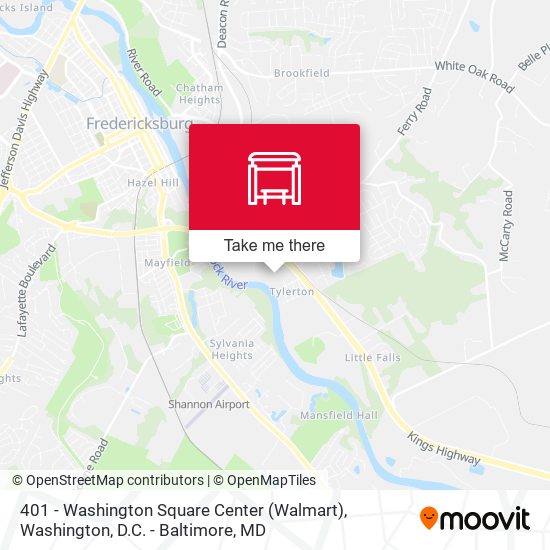 Mapa de 401 - Washington Square Center (Walmart)