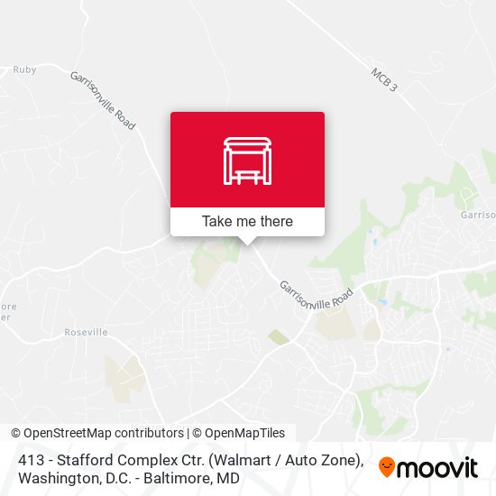 Mapa de 413 - Stafford Complex Ctr. (Walmart / Auto Zone)