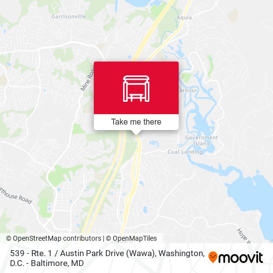 Mapa de 539 - Rte. 1 / Austin Park Drive (Wawa)