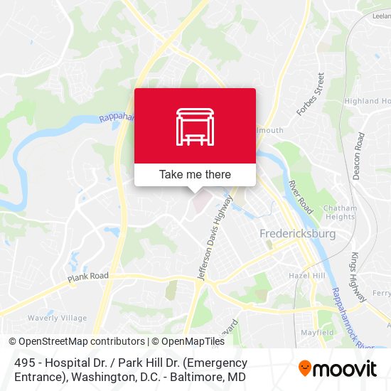Mapa de 495 - Hospital Dr. / Park Hill Dr. (Emergency Entrance)