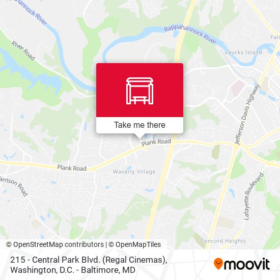 Mapa de 215 - Central Park Blvd. (Regal Cinemas)