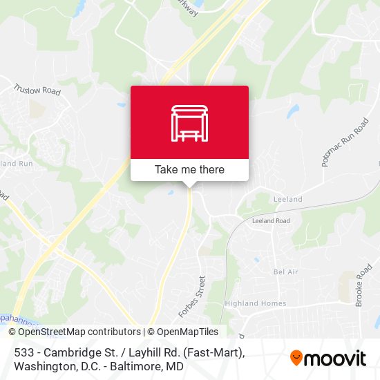 533 - Cambridge St. / Layhill Rd. (Fast-Mart) map