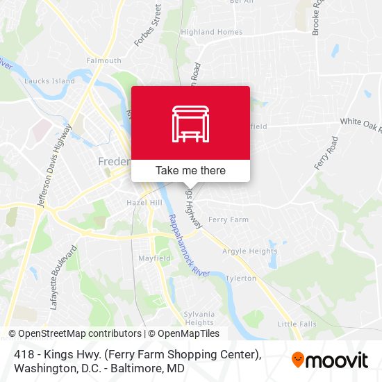 Mapa de 418 - Kings Hwy. (Ferry Farm Shopping Center)