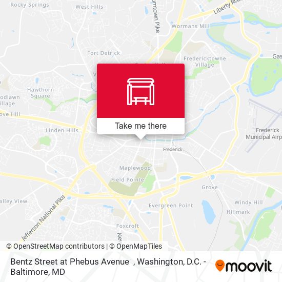 Bentz Street at Phebus Avenue map