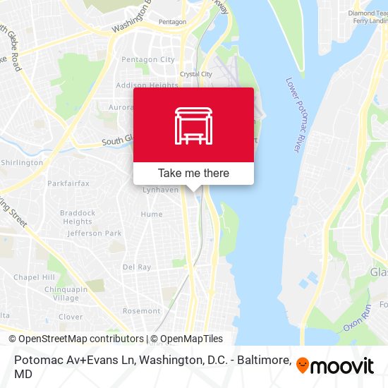 Mapa de Potomac Av+Evans Ln