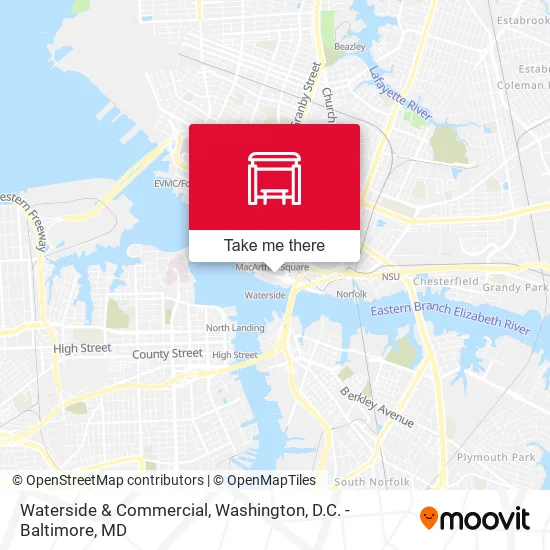 Waterside & Commercial map