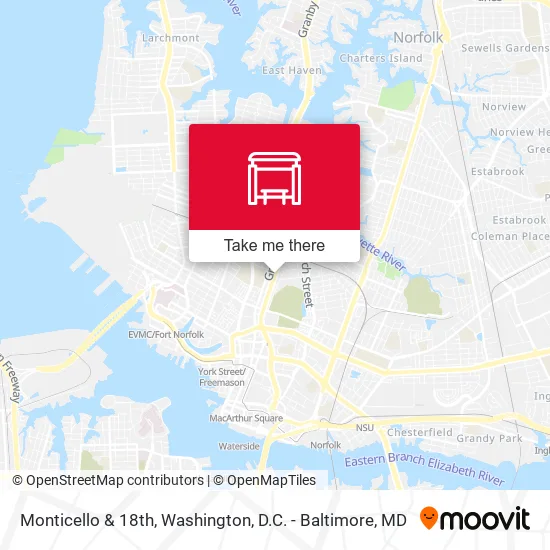 Monticello & 18th map