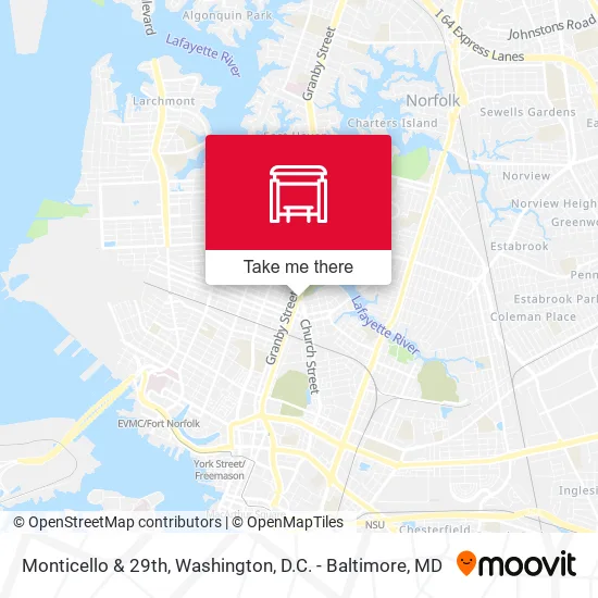 Monticello & 29th map