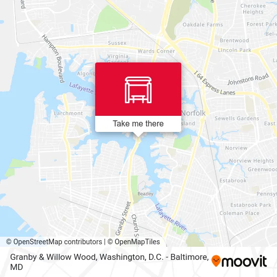 Granby & Willow Wood map
