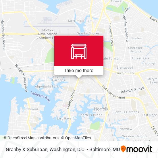 Mapa de Granby & Suburban