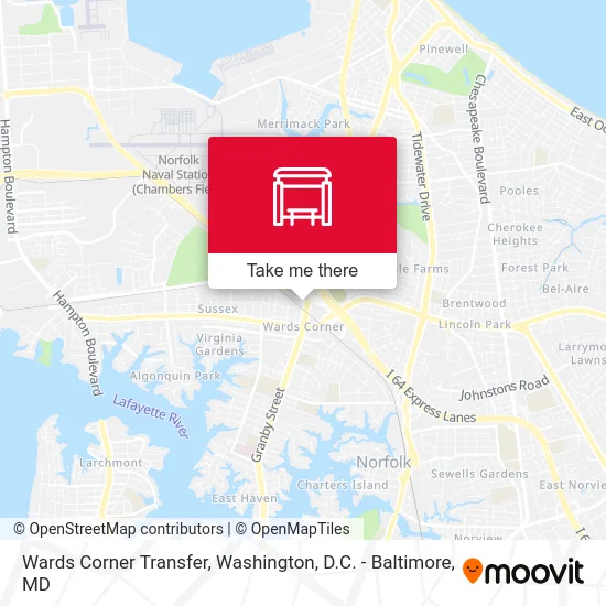 Wards Corner Transfer map