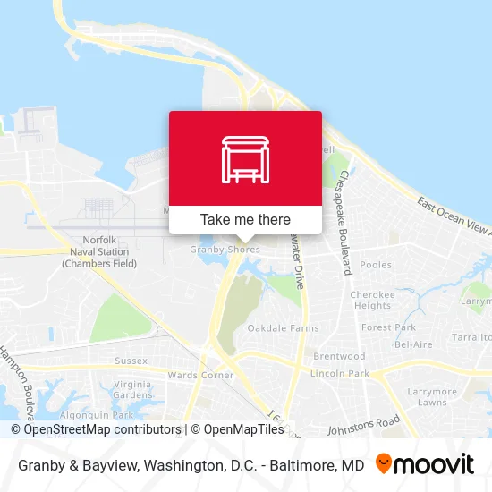 Granby & Bayview map