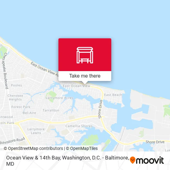 Ocean View & 14th Bay map