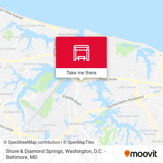 Shore & Diamond Springs map