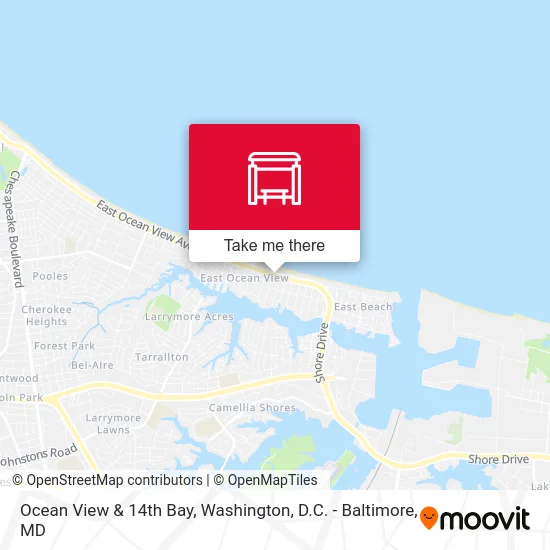 Ocean View & 14th Bay map