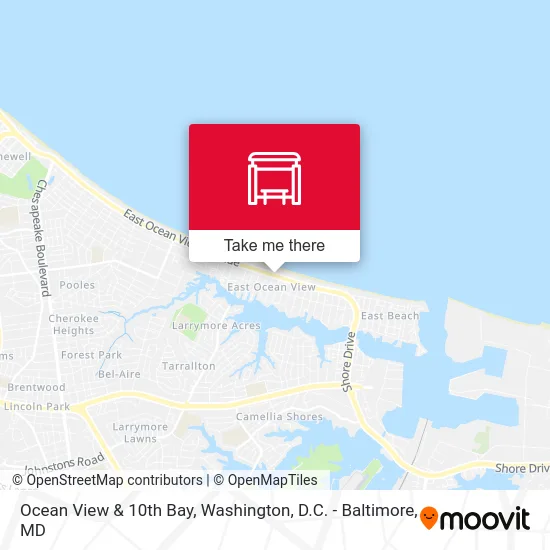 Ocean View & 10th Bay map