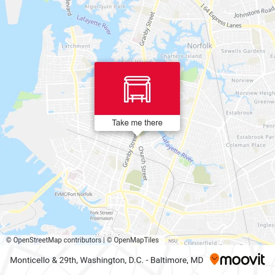 Monticello & 29th map