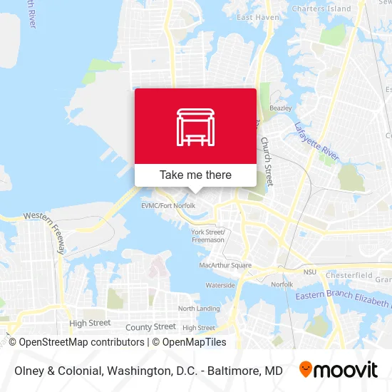 Olney & Colonial map