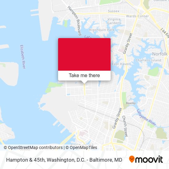 Hampton & 45th map