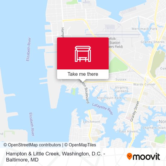 Hampton & Little Creek map