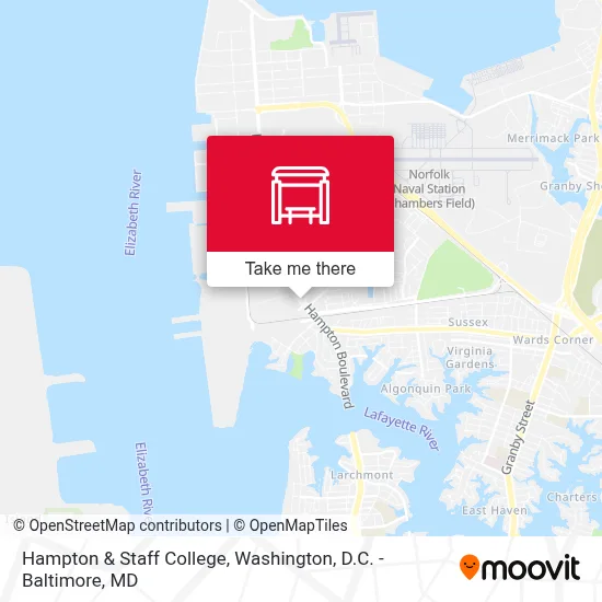Hampton & Staff College map