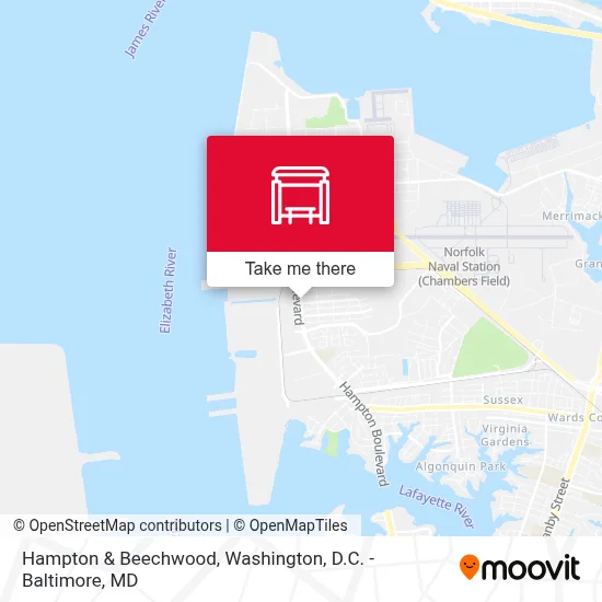 Hampton & Beechwood map