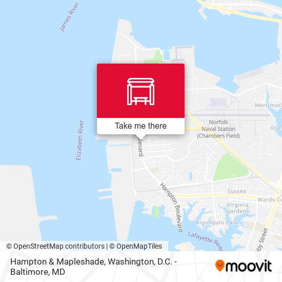Hampton & Mapleshade map