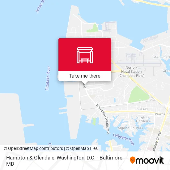 Hampton & Glendale map