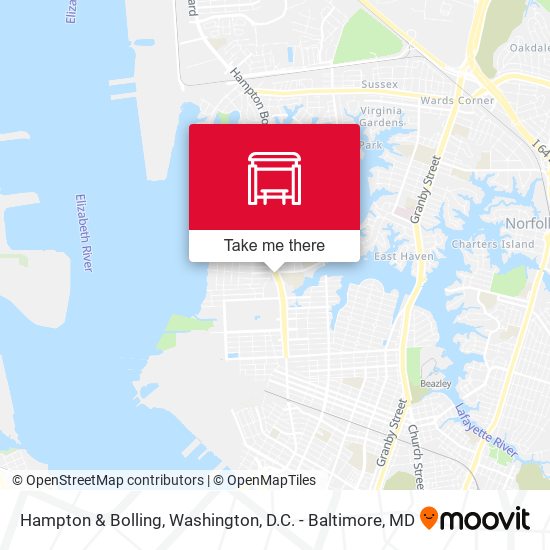 Hampton & Bolling map