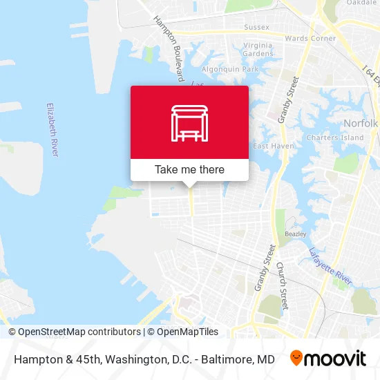 Hampton & 45th map