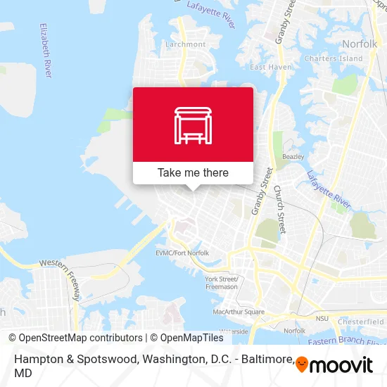 Hampton & Spotswood map