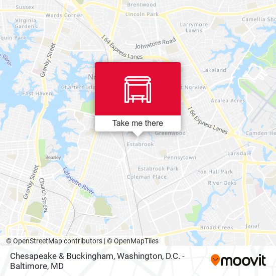 Mapa de Chesapeake & Buckingham