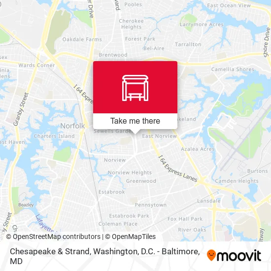 Chesapeake & Strand map