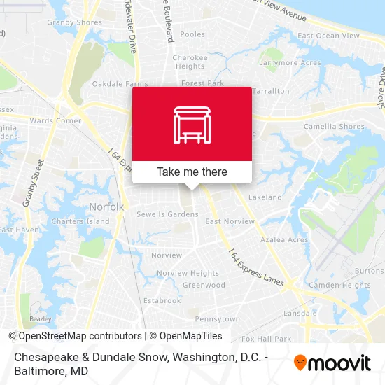 Chesapeake & Dundale Snow map