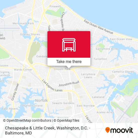 Chesapeake & Little Creek map