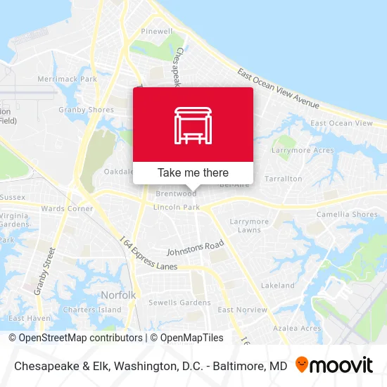 Chesapeake & Elk map