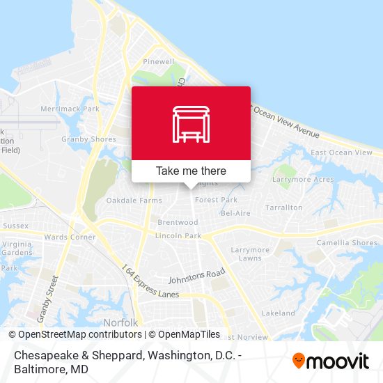 Mapa de Chesapeake & Sheppard