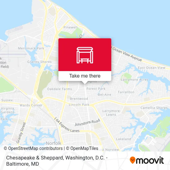 Chesapeake & Sheppard map