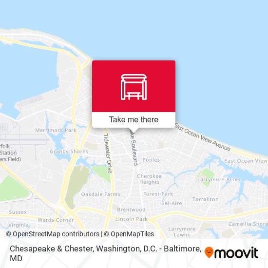 Chesapeake & Chester map