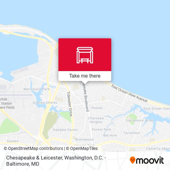 Mapa de Chesapeake & Leicester