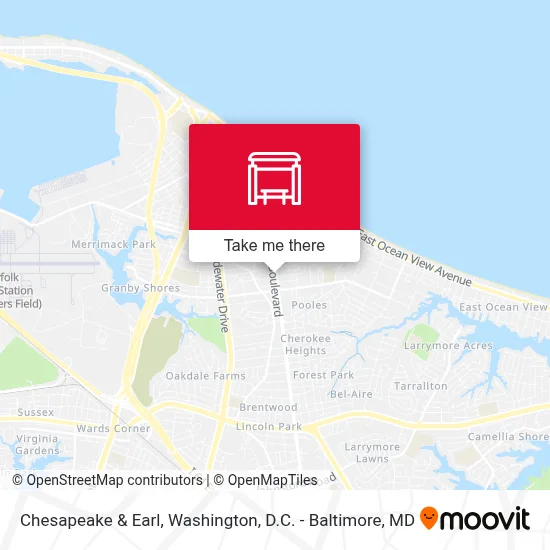 Chesapeake & Earl map