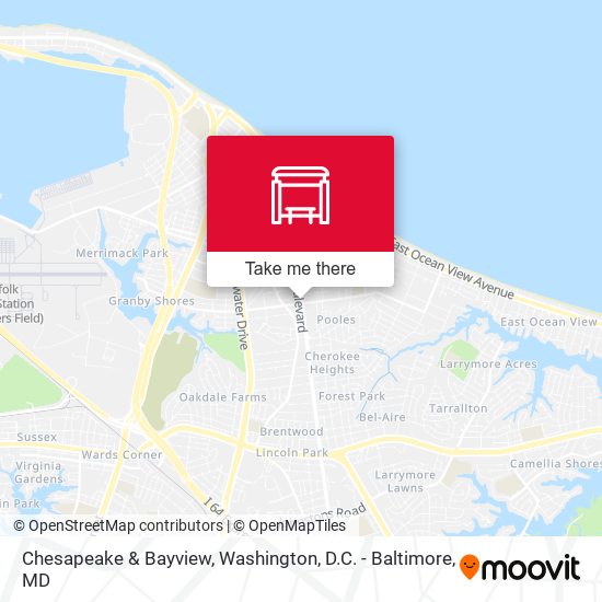 Mapa de Chesapeake & Bayview