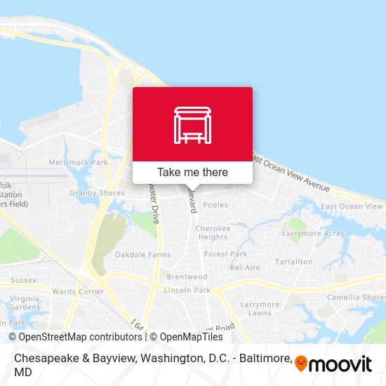 Chesapeake & Bayview map