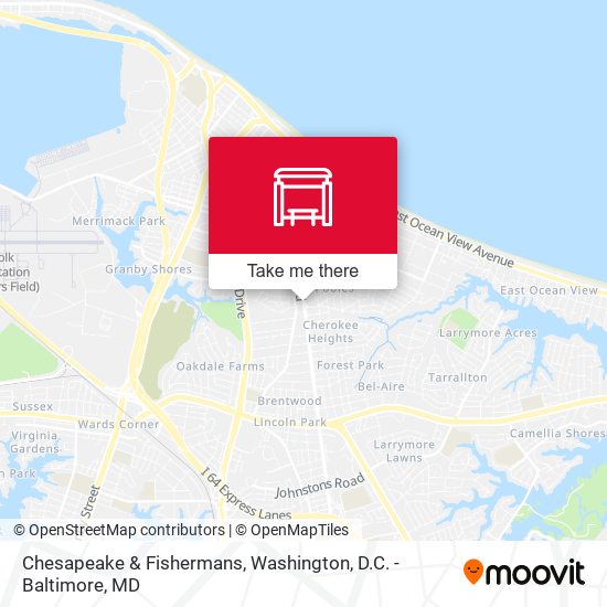 Chesapeake & Fishermans map