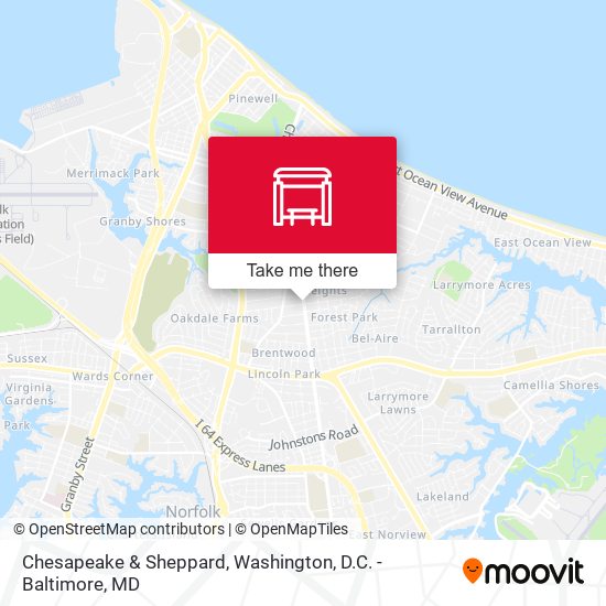 Mapa de Chesapeake & Sheppard