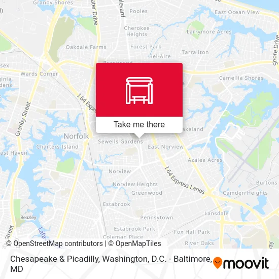 Chesapeake & Picadilly map