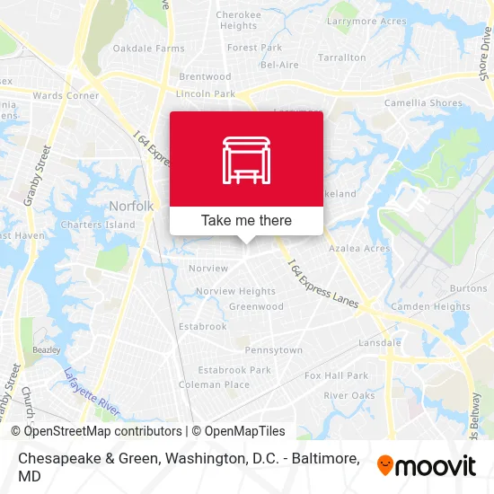 Chesapeake & Green map